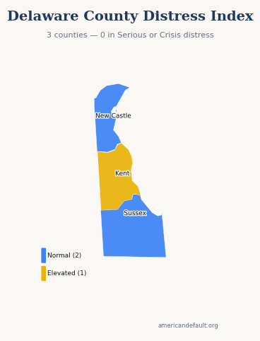 County Distress Index map