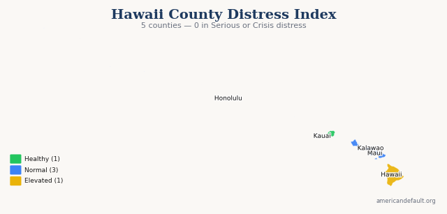 County Distress Index map