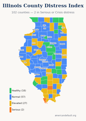 County Distress Index map