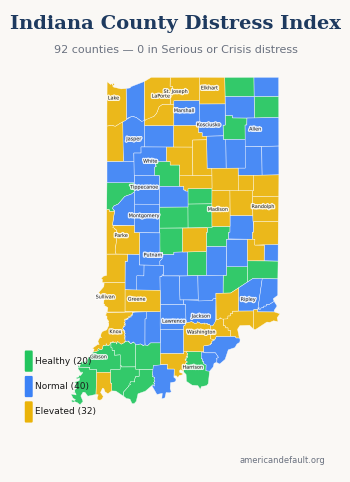 County Distress Index map