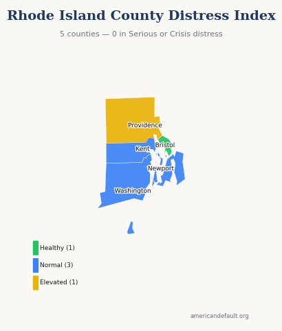 County Distress Index map